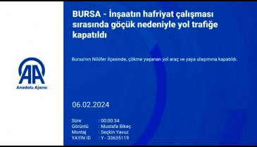 Bursa'da yol çöktü! Yol trafiğe kapatıldı