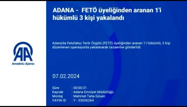 Adana'da aranan 1'i hükümlü 3 kişi yakalandı