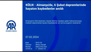 Almanya'da 6 Şubat depremlerinde hayatını kaybedenler anıldı