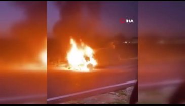 Bursa'da seyir halindeki otomobil alev aldı