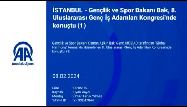 Bakan Osman Aşkın Bak, Uluslararası Genç İş Adamları Kongresi'ne katıldı