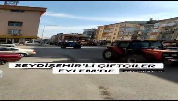 Konya'da çiftçiler  traktörlerle eylem yaptı!