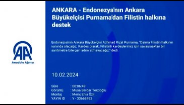 Endonezya'nın Ankara Büyükelçisi Purnama'dan Filistin halkına destek