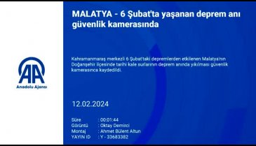 Malatya'da 6 Şubat'ta yaşanan deprem anının yeni görüntüleri ortaya çıktı