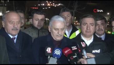 Binali Yıldırım: Kurtarma çalışmaları gece de termal kameralar yardımıyla devam ediyor