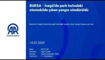 Bursa'da park halindeki otomobil alev aldı!