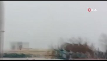 Antalya'da yıldırım düşme anı kamerada