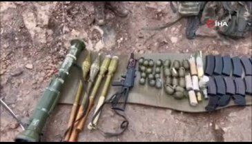 Pençe-Kilit Operasyonu bölgesinde teröristlere ait silah ve mühimmatlar ele geçirildi