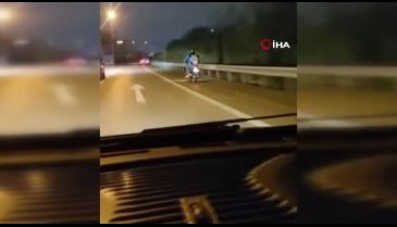 Bursa'da arıza yapan motosikletle kilometrelerce seyir etti