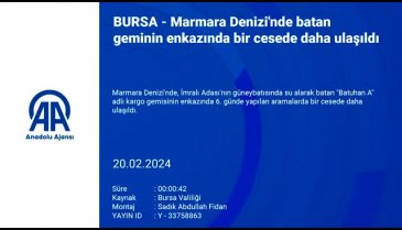 Marmara'da batan geminin enkazında bir kişinin daha cesedine ulaşıldı