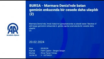 Marmara'da batan geminin enkazında bir kişinin daha cesedine ulaşıldı -2