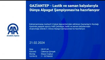 Gaziantep'te sporcu Halil Çetinkaya, 5. Dünya Alpagut Şampiyonası'na hazırlanıyor