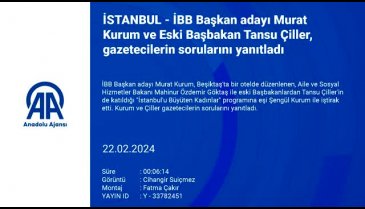Tansu Çiller'den Murat Kurum'a destek