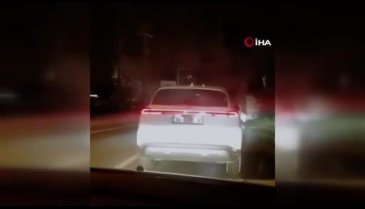 Bursa'da seyir halindeki sürücü gece yarısı zikzak çizerek trafiği tehlikeye attı