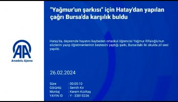 Depremde hayatını kaybeden 'Yağmur'un şarkısı' Bursa'da karşılık buldu