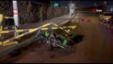Bursa'da otomobil motosiklete çarptı, sürücü yaralandı