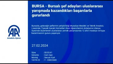 Bursalı şef adayları uluslararası yarışmada 12 altın madalya ve birincilik elde etti