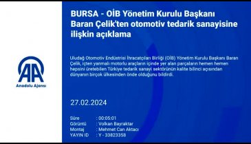 Uludağ OİB Yönetim Kurulu Başkanı Çelik: Yan sanayi sektöründe Türkiye çok kuvvetli