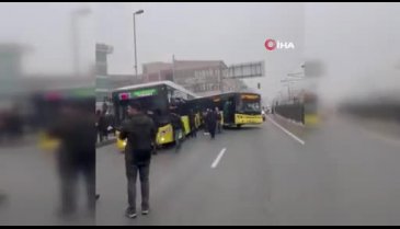 İstanbul'da 2 İETT otobüsü kaza yaptı