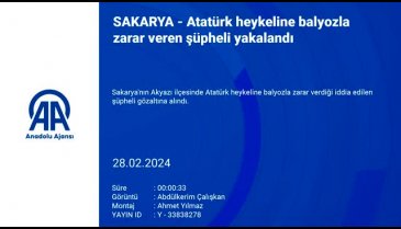 Atatürk heykeline balyozla zarar veren zanlı tutuklandı!
