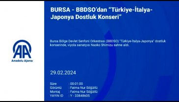 BBDSO'dan "Türkiye-İtalya-Japonya Dostluk Konseri"