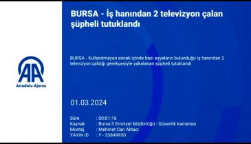 Bursa'da televizyon hırsızı tutuklandı
