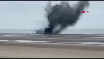 Belçika'da 2. Dünya Savaşı'ndan kalma bomba sahilde imha edildi