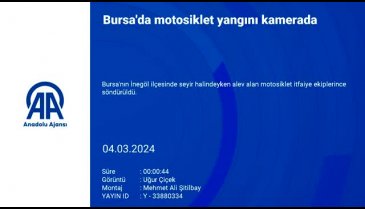 Bursa'da seyir halindeki motosiklet alev aldı