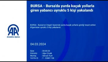 Bursa'da yurda kaçak yollarla girdiği tespit edilen 5 kişi yakalandı