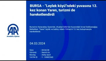 "Leylek köyü"ndeki yuvasına 13. kez konan Yaren, turizmi hareketlendirdi