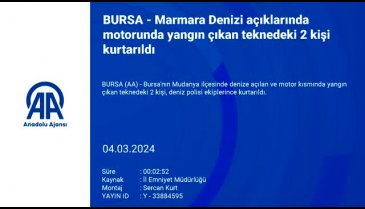Bursa'da denize açılan teknede yangın çıktı!
