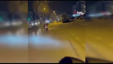 Bursa'da tehlikeli yolculuk kamerada!