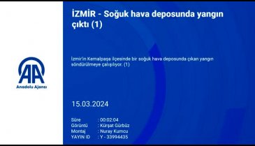 İzmir'de soğuk hava deposunda yangın çıktı