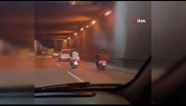 Bursa'da motosikletli kuryenin rahatlığı 'pes' dedirtti