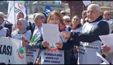 Tüm Emeklilerin Sendikası ucuz gıda kuyruğuna tepki gösterdi!