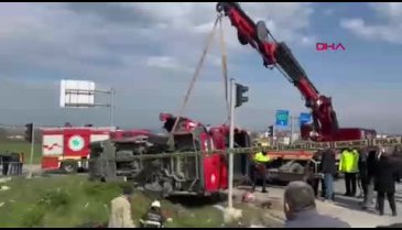 Tekirdağ'da korkunç kaza! Tırla yolcu minibüsü çarpıştı: 5 ölü, 10 yaralı -2