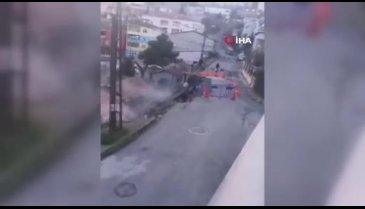 İstanbul'da tedbir alınmayan yol çöktü