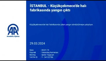 İstanbul'da halı fabrikasında yangın çıktı