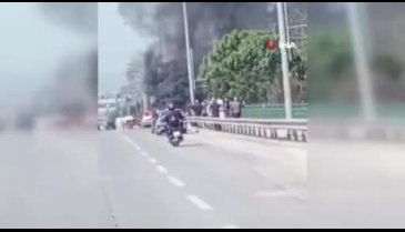 Bursa'da otomobil alevlere teslim oldu