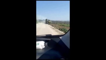 Bursa'da beton mikseri şoförleri boş araziye beton döktü!