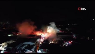 Ankara'daki yangın havadan görüntülendi