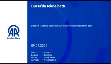 Bursa'da BUDO iskelesinin yanında tekne battı