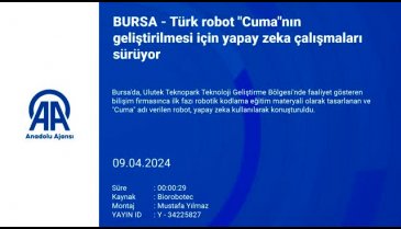 Bursa'da üretilen robot 'Cuma'dan Ramazan Bayramı tebriği