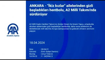 "İkiz kızlar" ailelerinden gizli başladıkları hentbolu, A2 Milli Takımı'nda sürdürüyor