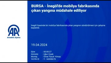 Bursa İnegöl'de mobilya fabrikasında yangın!