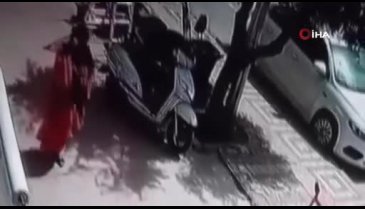 Bursa'da bir kadın dükkan önünde duran köpeği önce sevdi sonra çaldı