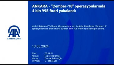 Bakan Yerlikaya duyurdu! Arama kaydı bulunan 4 bin 995 firari yakalandı