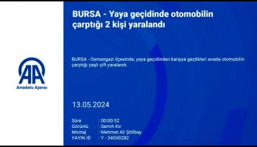 Bursa'da yaya geçidinde otomobilin çarptığı yaşlı çift yaralandı