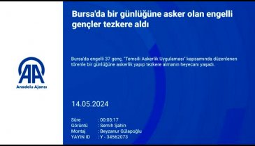 Bursa'da engelli 37 genç tezkere aldı