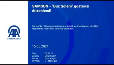 Samsun'da "Buz Şöleni" gösterisi düzenlendi